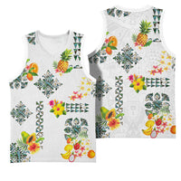 Hawaiian Quilts Basketball Jersey Tropical Fruits and Plants