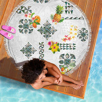 Hawaiian Quilts Beach Blanket Tropical Fruits and Plants