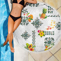 Hawaiian Quilts Beach Blanket Tropical Fruits and Plants