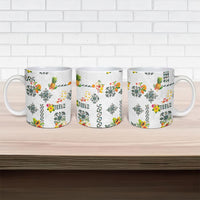 Hawaiian Quilts Ceramic Mug Tropical Fruits and Plants