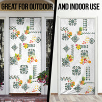 Hawaiian Quilts Door Cover Tropical Fruits and Plants