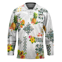 Hawaiian Quilts Hockey Jersey Tropical Fruits and Plants