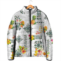 Hawaiian Quilts Padded Jacket Tropical Fruits and Plants