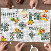 Hawaiian Quilts Puzzle Tropical Fruits and Plants