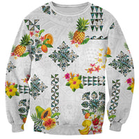 Hawaiian Quilts Sweatshirt Tropical Fruits and Plants
