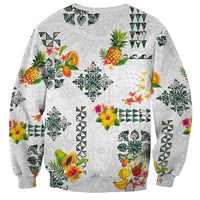 Hawaiian Quilts Sweatshirt Tropical Fruits and Plants