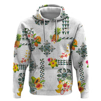 Hawaiian Quilts Zip Hoodie Tropical Fruits and Plants