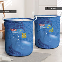 Tuvalu Heritage Laundry Basket Map of the Islands and Polynesia Pattern