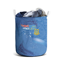 Tuvalu Heritage Laundry Basket Map of the Islands and Polynesia Pattern