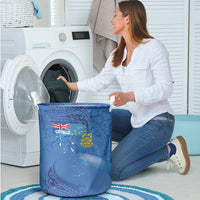Tuvalu Heritage Laundry Basket Map of the Islands and Polynesia Pattern