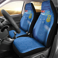Tuvalu Heritage Car Seat Cover Map of the Islands and Polynesia Pattern