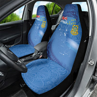 Tuvalu Heritage Car Seat Cover Map of the Islands and Polynesia Pattern