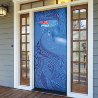 Tuvalu Heritage Door Cover Map of the Islands and Polynesia Pattern