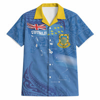 Tuvalu Heritage Hawaiian Shirt Map of the Islands and Polynesia Pattern