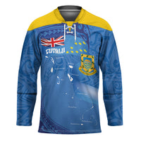 Tuvalu Heritage Hockey Jersey Map of the Islands and Polynesia Pattern