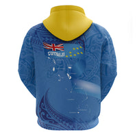 Tuvalu Heritage Hoodie Map of the Islands and Polynesia Pattern