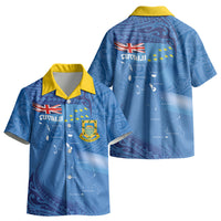 Tuvalu Heritage Kid Hawaiian Shirt Map of the Islands and Polynesia Pattern