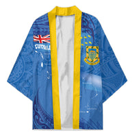 Tuvalu Heritage Kimono Map of the Islands and Polynesia Pattern