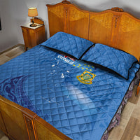 Tuvalu Heritage Quilt Bed Set Map of the Islands and Polynesia Pattern