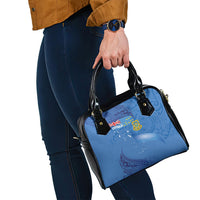 Tuvalu Heritage Shoulder Handbag Map of the Islands and Polynesia Pattern