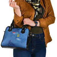 Tuvalu Heritage Shoulder Handbag Map of the Islands and Polynesia Pattern