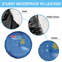 Tuvalu Heritage Spare Tire Cover Map of the Islands and Polynesia Pattern