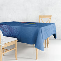 Tuvalu Heritage Tablecloth Map of the Islands and Polynesia Pattern