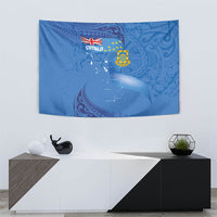 Tuvalu Heritage Tapestry Map of the Islands and Polynesia Pattern