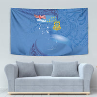 Tuvalu Heritage Tapestry Map of the Islands and Polynesia Pattern