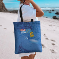 Tuvalu Heritage Tote Bag Map of the Islands and Polynesia Pattern