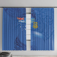 Tuvalu Heritage Window Curtain Map of the Islands and Polynesia Pattern