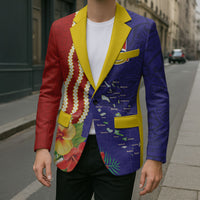 Kiribati Heritage Blazer Map of the Islands and Polynesia Pattern