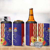 Kiribati Heritage 4 in 1 Can Cooler Tumbler Map of the Islands and Polynesia Pattern