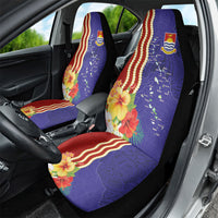 Kiribati Heritage Car Seat Cover Map of the Islands and Polynesia Pattern