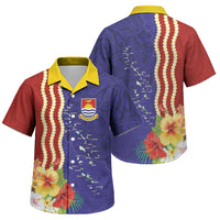 Kiribati Heritage Family Matching Mermaid Dress and Hawaiian Shirt Map of the Islands and Polynesia Pattern