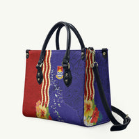 Kiribati Heritage Leather Bag Map of the Islands and Polynesia Pattern