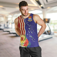 Kiribati Heritage Men Tank Top Map of the Islands and Polynesia Pattern