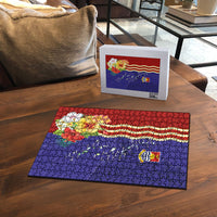 Kiribati Heritage Puzzle Map of the Islands and Polynesia Pattern