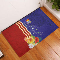 Kiribati Heritage Rubber Doormat Map of the Islands and Polynesia Pattern