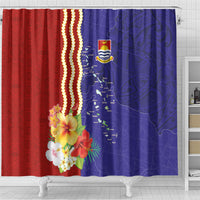 Kiribati Heritage Shower Curtain Map of the Islands and Polynesia Pattern