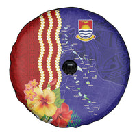 Kiribati Heritage Spare Tire Cover Map of the Islands and Polynesia Pattern