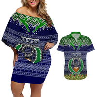 pohnpei-state-christmas-couples-matching-off-shoulder-short-dress-and-hawaiian-shirt-coat-of-arms-beautiful-merry-xmas-snowflake