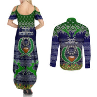 pohnpei-state-christmas-couples-matching-summer-maxi-dress-and-long-sleeve-button-shirts-coat-of-arms-beautiful-merry-xmas-snowflake