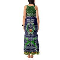 Personalised Pohnpei State Christmas Tank Maxi Dress Coat of Arms Beautiful Merry Xmas Snowflake LT03 - Polynesian Pride