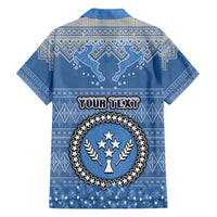 personalised-kosrae-christmas-family-matching-short-sleeve-bodycon-dress-and-hawaiian-shirt-coat-of-arms-beautiful-merry-xmas-snowflake