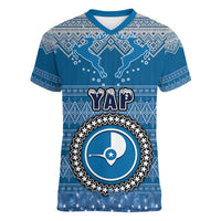 personalised-yap-christmas-women-v-neck-t-shirt-coat-of-arms-beautiful-merry-xmas-snowflake