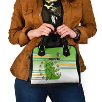 Cook Islands Va'a Race Shoulder Handbag Te Tatau Tattoos Sporty Style Green-White Color - Polynesian Pride