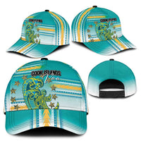 Cook Islands Va'a Race Classic Cap Te Tatau Tattoos Sporty Style Turquoise Color LT03 - Polynesian Pride