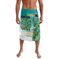 Personalised Cook Islands Va'a Race Lavalava Te Tatau Tattoos Sporty Style Turquoise Color - Polynesian Pride