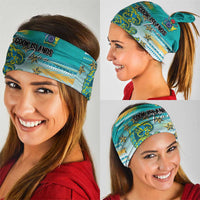 Cook Islands Va'a Race Neck Gaiter Te Tatau Tattoos Sporty Style Turquoise Color - Polynesian Pride